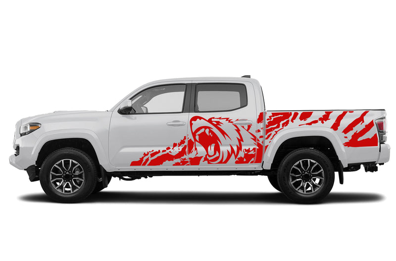 Bear splash side graphics decals for Toyota Tacoma