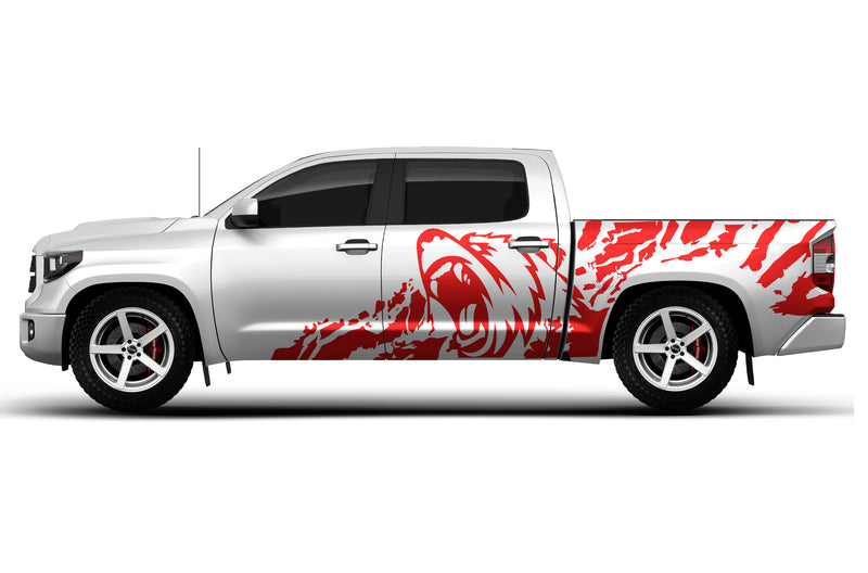 Bear splash side bed graphics decals for Toyota Tundra