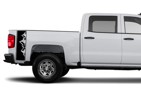 Bed side mountains graphics decals for Chevrolet Silverado 2014-2018