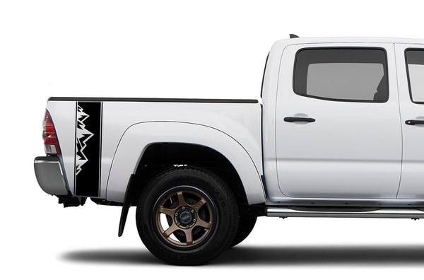 Bed side mountain stripes graphics decals for Toyota Tacoma 2005-2015