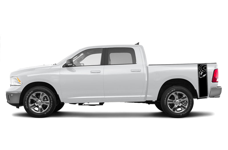 Bed side ram stripes graphics decals for Dodge Ram 2009-2018