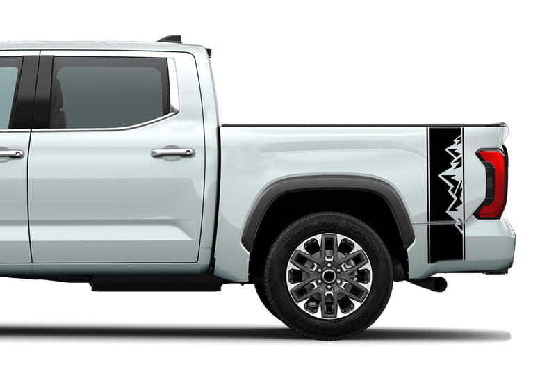 Bed side mountains stripes decals graphics compatible with Toyota Tundra