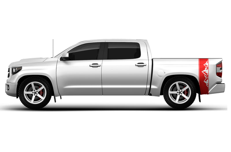 Bed side mountains stripes graphics decals for Toyota Tundra