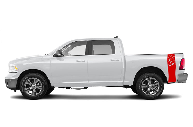 Bed side ram stripes graphics decals for Dodge Ram 2009-2018