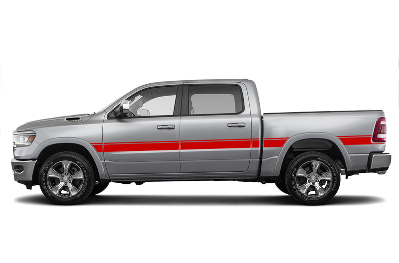 Belt center side stripes graphics decals for Dodge Ram