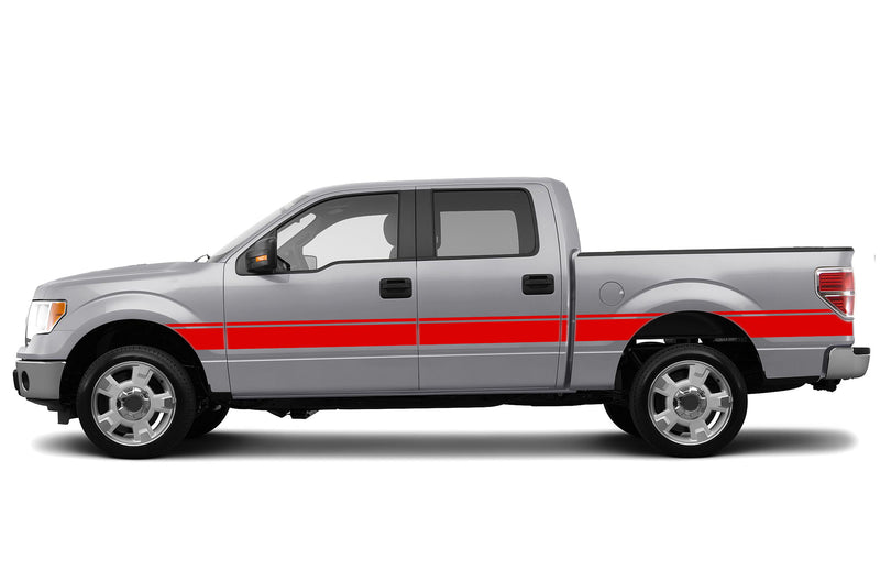 Belt center side stripes graphics decals for Ford F150 2009-2014