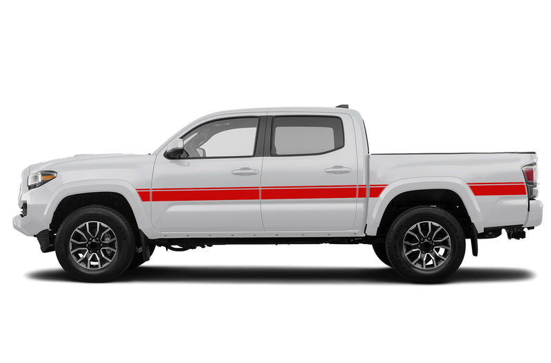 Belt center side stripes graphics compatible decals for Toyota Tacoma