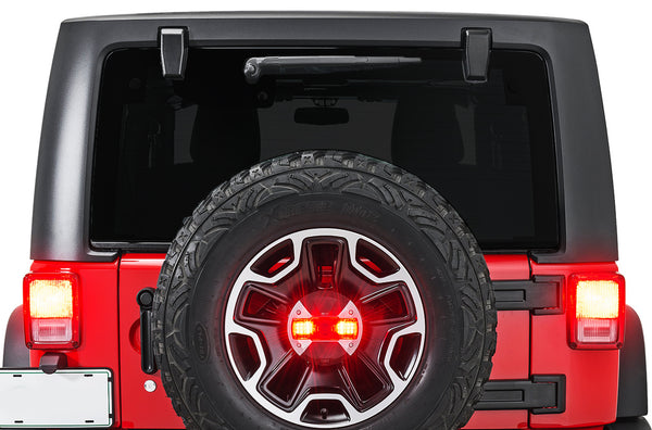 Black perforated rear window decal graphics for Jeep Wrangler JL