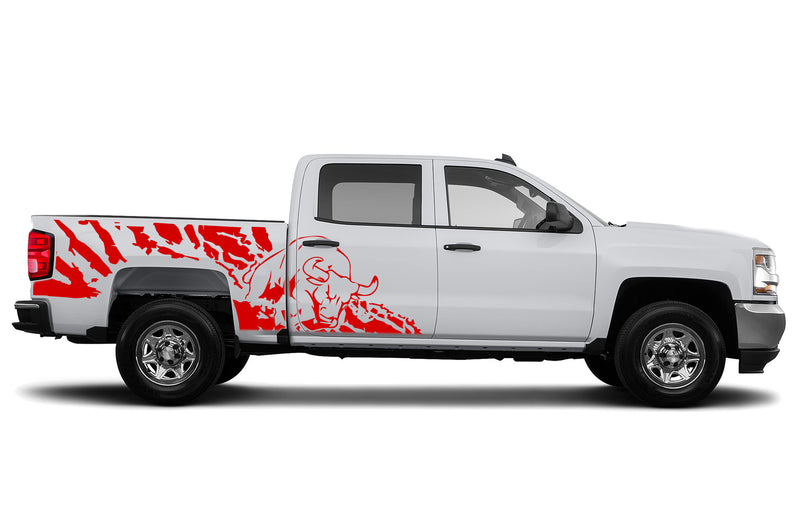 Bull splash graphics decals for Chevrolet Silverado 2014-2018