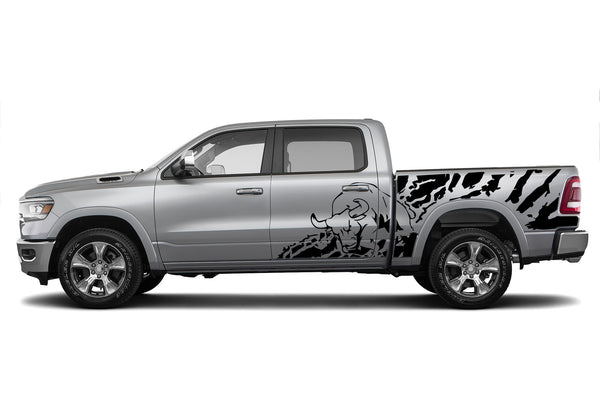 Bull splash side graphics decals for Dodge Ram