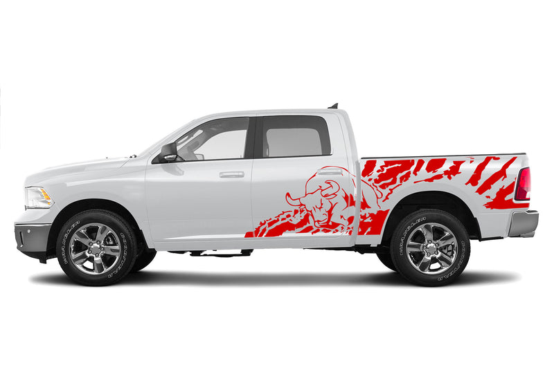 Bull splash side graphics decals for Dodge Ram 2009-2018