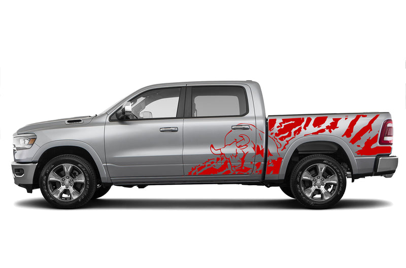 Bull splash side graphics decals for Dodge Ram