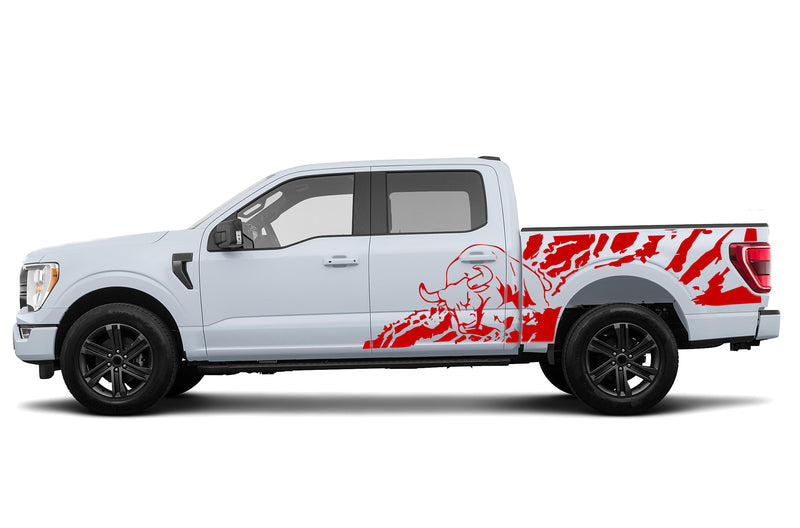 Bull splash side graphics decals for Ford F150