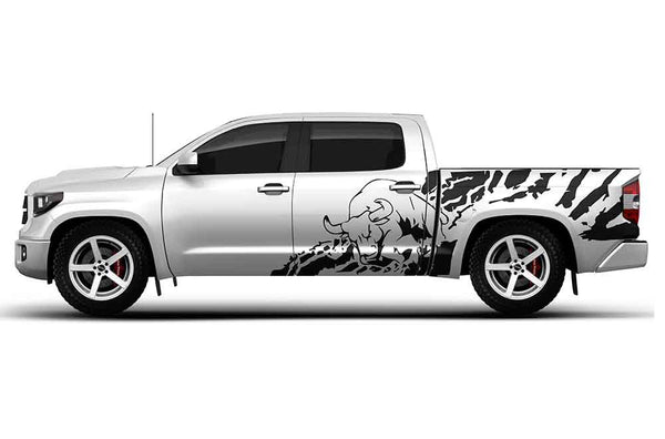 Bull splash side bed graphics decals for Toyota Tundra