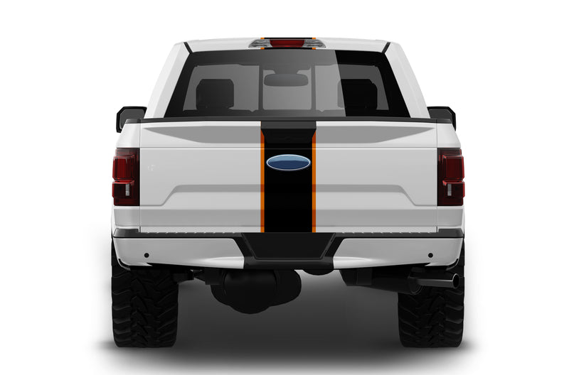 Center rally racing stripes graphics decals for Ford F150  2015-2020