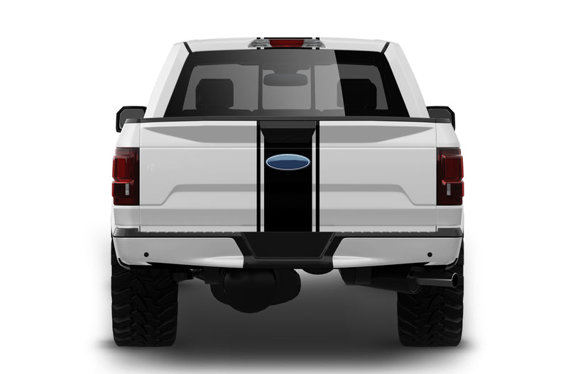 Center racing rally stripes graphics decals for Ford F150 2015-2020