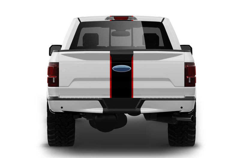 Center rally racing stripes graphics decals for Ford F150  2015-2020