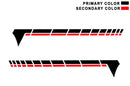 Center retro dashed lines stripes graphics decals compatible with Toyota 4Runner 2010-2024