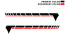 Center retro dashed lines stripes graphics decals compatible with Ford Bronco