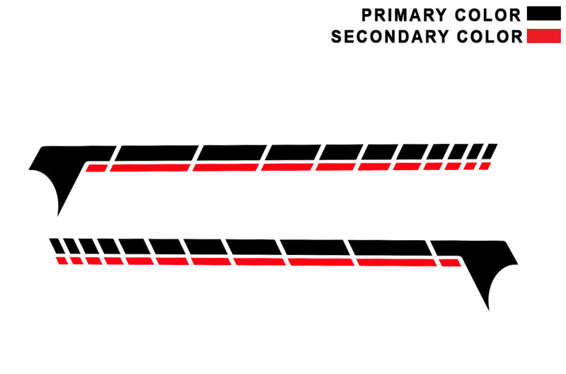 Center retro dashed lines stripes graphics decals compatible with Chevrolet Tahoe