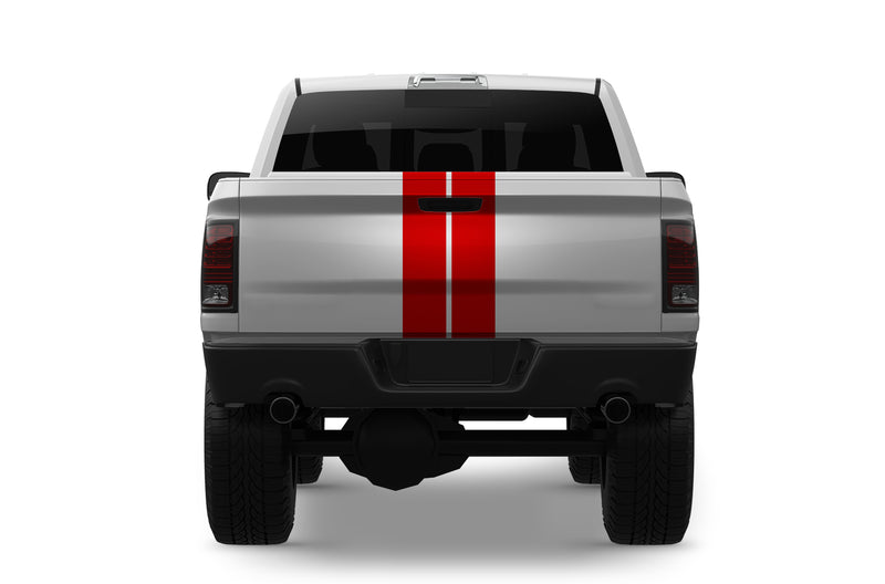 Dual racing stripes graphics decals for Dodge Ram Rebel 2015-2018