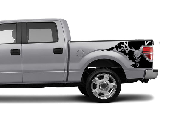 Deer skull side bed graphics decals for Ford F150 2009-2014