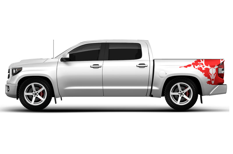 Deer skull side bed graphics decals for Toyota Tundra