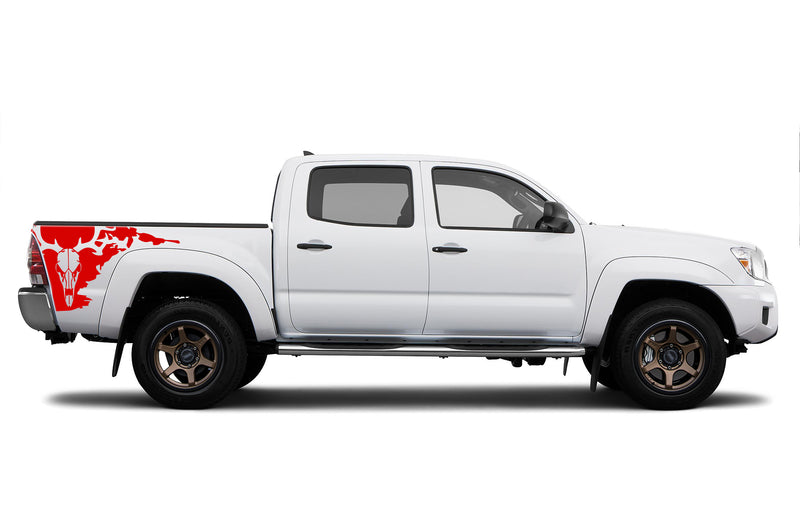 Deer skull side bed graphics decals for Toyota Tacoma 2005-2015