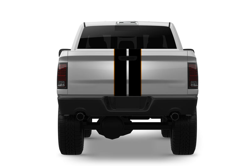 Dual stripes with pinstriping decals for Dodge Ram Rebel 2015-2018