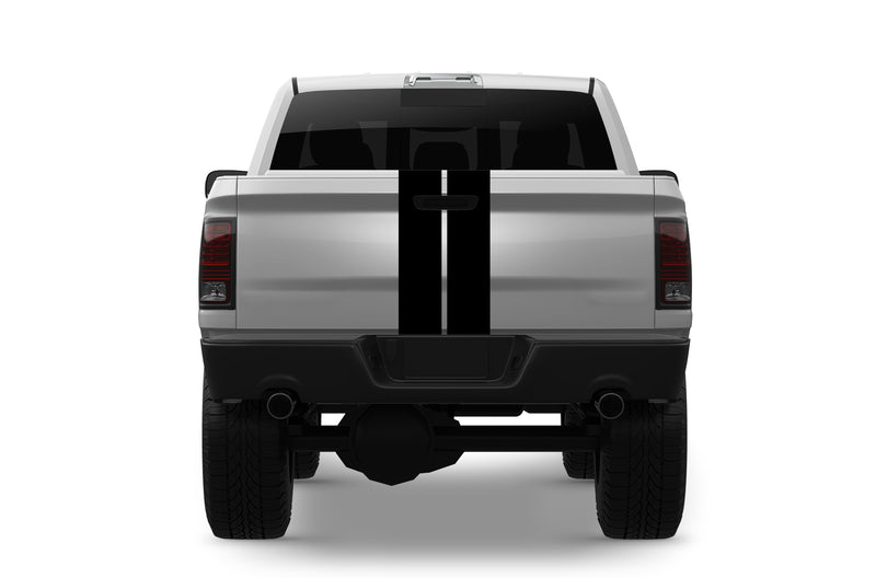 Dual racing stripes graphics decals for Dodge Ram Rebel 2015-2018