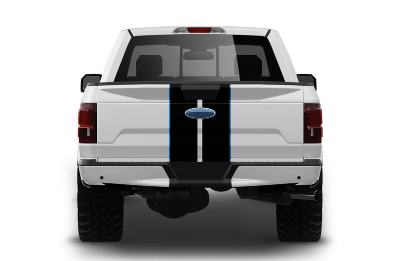 Dual rally racing stripes graphics decals for Ford F150  2015-2020