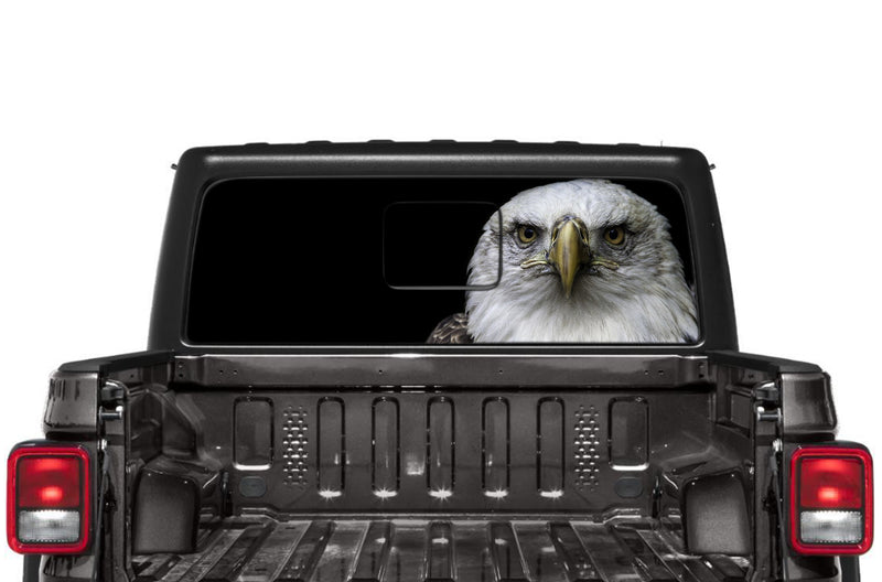 Eagle head perforated rear window decals graphics for Jeep Gladiator JT