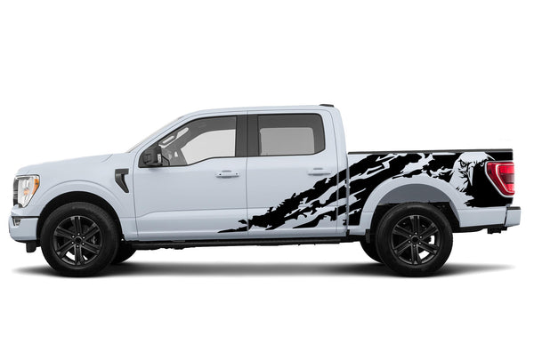 Eagle shredded side graphics decals for Ford F150