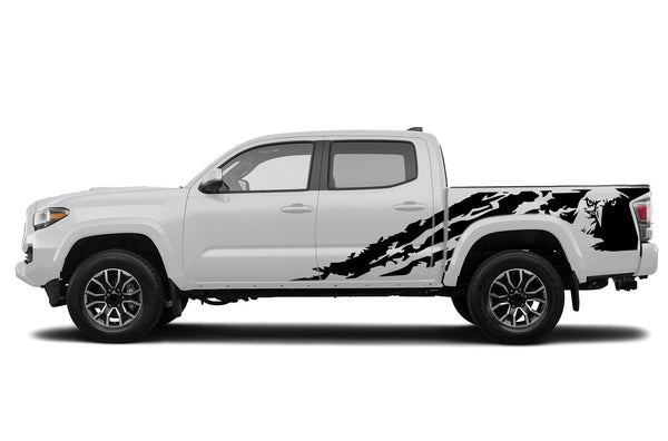 Eagle shredded side graphics compatible decals for Toyota Tacoma