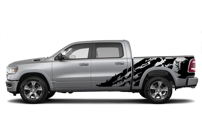 Eagle shredded side graphics decals for Dodge Ram