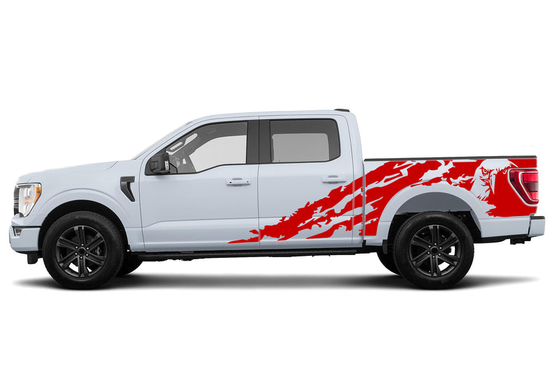 Eagle shredded side graphics decals for Ford F150