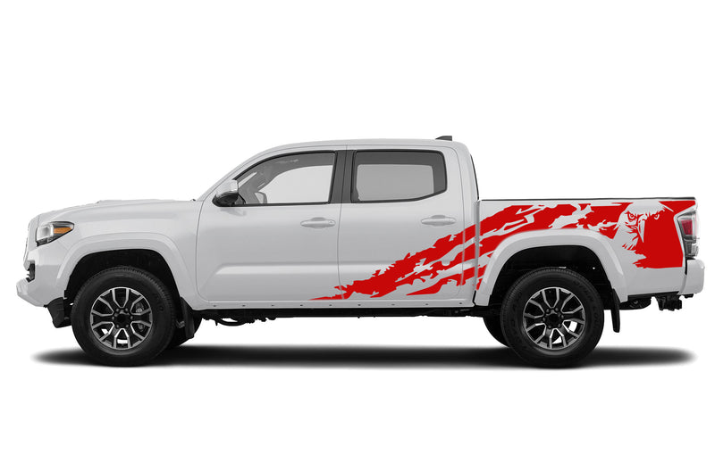 Eagle shredded side graphics compatible decals for Toyota Tacoma
