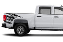 Flag side bed graphics decals for Chevrolet Silverado 2014-2018