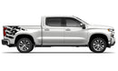 Flag side bed graphics decals for Chevrolet Silverado