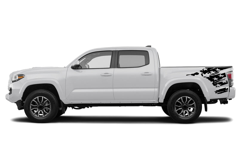 Flag side bed graphics decals for Toyota Tacoma
