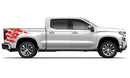 Flag side bed graphics decals for Chevrolet Silverado