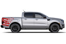 Flag bed side graphics decals for Ford Ranger
