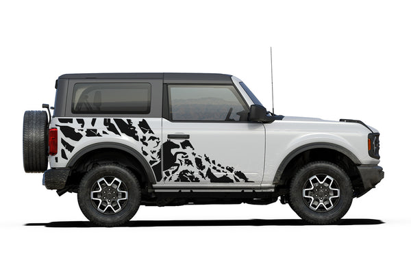 Galloping horse decals graphics compatible with Ford Bronco 2 doors