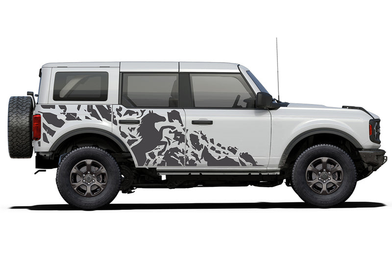 Galloping horse decals graphics compatible with Ford Bronco