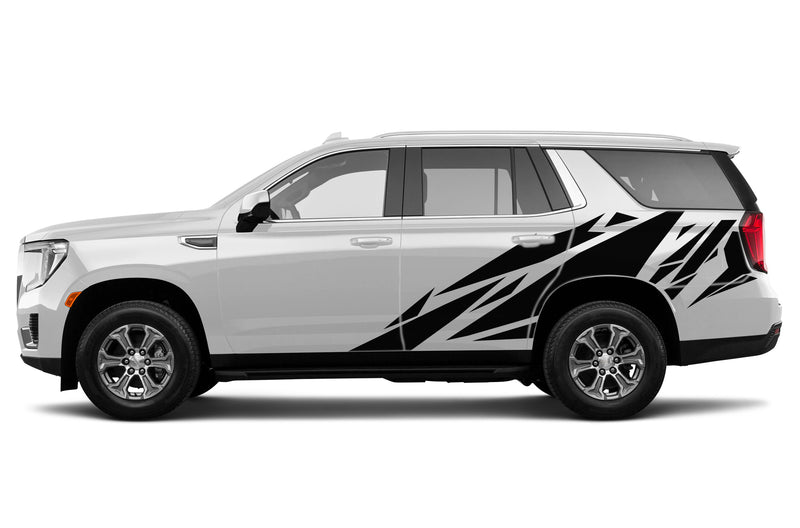 Geometric pattern side graphics decals for GMC Yukon