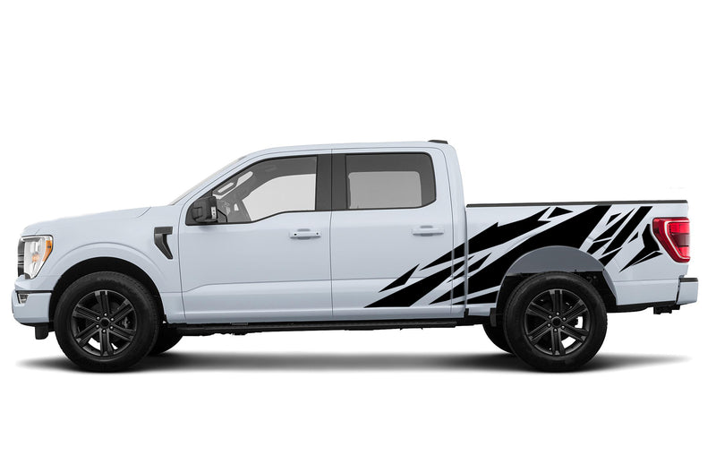 Geometric pattern side graphics decals for Ford F150