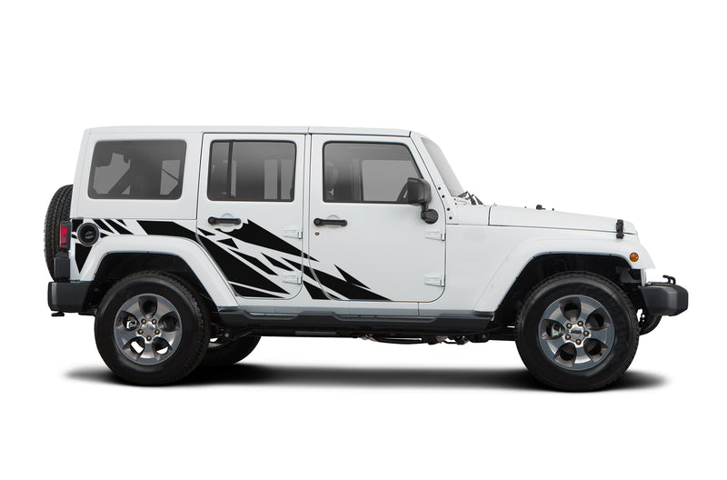 Geometric pattern decals graphics compatible with Jeep Wrangler JK