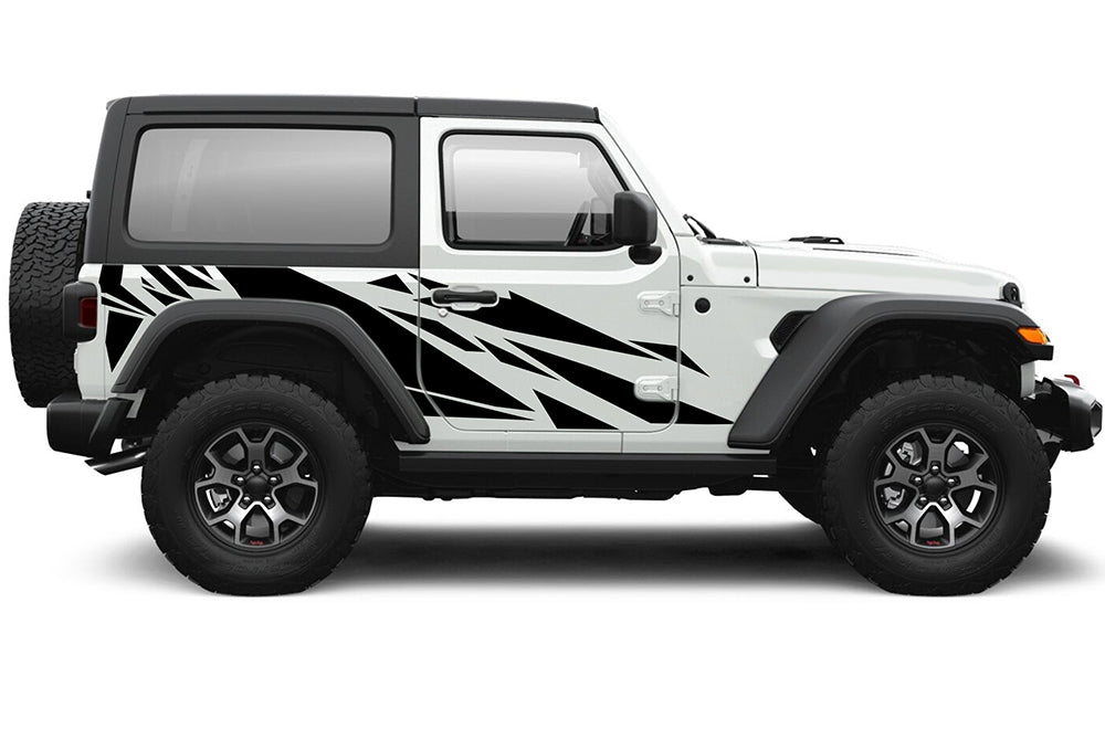 Geometric pattern decals graphics compatible with Wrangler JL 2 doors