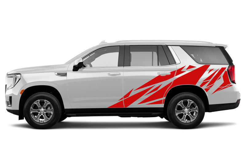 Geometric pattern side graphics decals for GMC Yukon