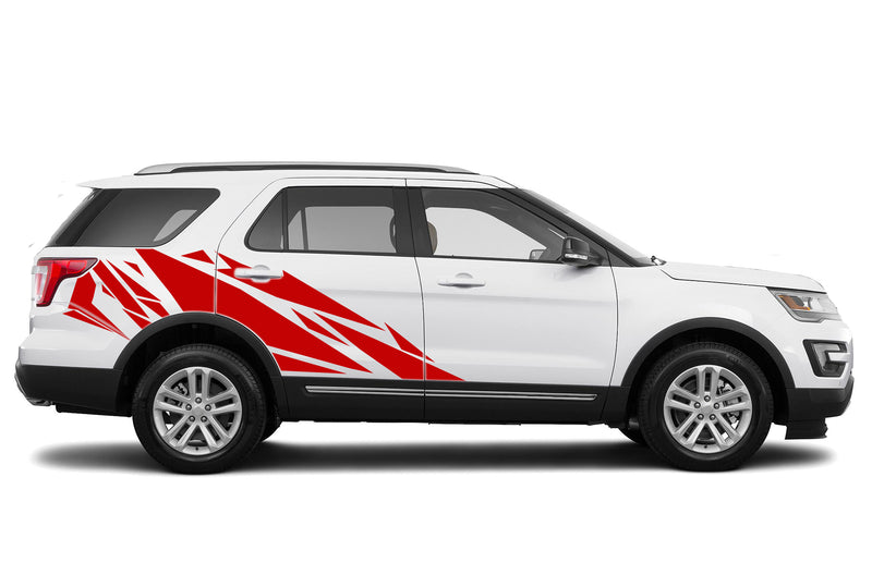 Geometric pattern side graphics decals for Ford Explorer 2011-2019